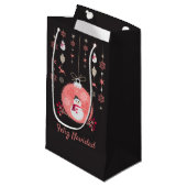 Chalkboard Snowman Navidad Kleine Geschenktüte (Vorderseite Schrägansicht)