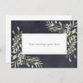 Chalkboard Soft Spring Greenerie Ihre Botschaft Dankeskarte (Vorne/Hinten)