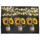 Chalkboard Sonnenblume Rustikale String Lights Ges Große Geschenktüte (Rückseite)
