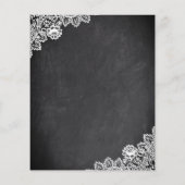 Chalkboard Sonnenblumen Budget Einladung Hochzeit (Rückseite)