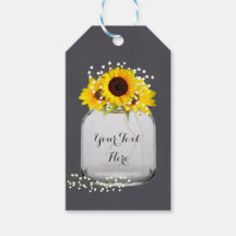 Chalkboard Sonnenblumen Mason Jar Custom Gift Tags