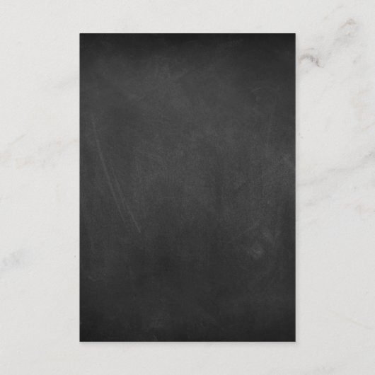 Chalkboard Sound the Alarm! Taschentuch Begleitkarte (Rückseite)