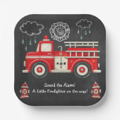 Chalkboard Sound the Alarm! Taschentuch Pappteller (Vorderseite)