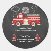 Chalkboard Sound the Alarm! Taschentuch Runder Aufkleber (Vorderseite)