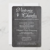 Chalkboard Space für handgeschriebenen Gast Einladung (Vorderseite)