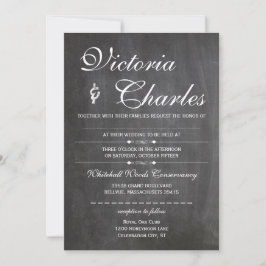 Chalkboard Space für handgeschriebenen Gast Einladung