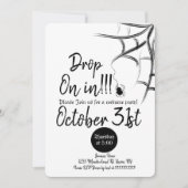 Chalkboard Spider Kostüm Halloween Geburtstag Einladung (Vorderseite)