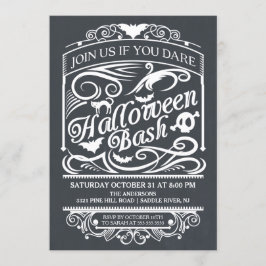 Chalkboard Spooky Gothic Halloween Einladung