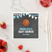 Chalkboard Sports BASKETBALL Thema Kinderdusche Serviette (Beispiel)