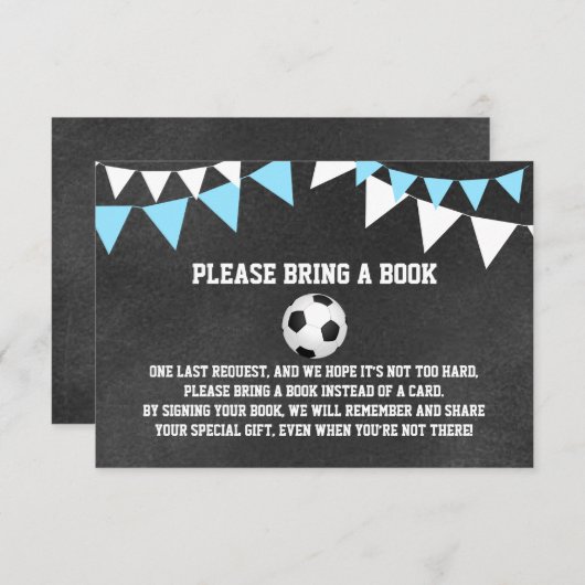 Chalkboard Sports SOCCER Bringen Sie eine kleine B Begleitkarte (Vorne/Hinten)