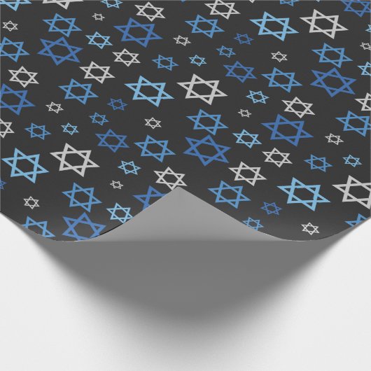 Chalkboard Star von David Hanukkah Geschenkpapier (Ecke)