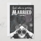 Chalkboard Steampunk Wedding Einladung (Vorderseite)