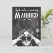 Chalkboard Steampunk Wedding Einladung (Stehend Vorderseite)