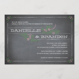 Chalkboard Stencil Pink Hochzeit Einladung