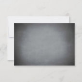 Chalkboard Stencil White Response RSVP Karte (Rückseite)