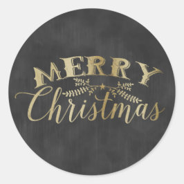 Chalkboard Sticker Gold Frohe Weihnachten