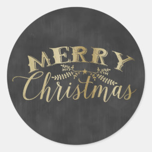 Chalkboard Sticker Gold Frohe Weihnachten