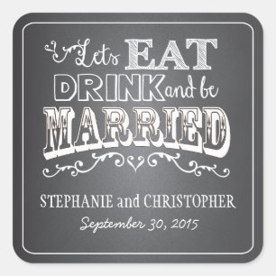 Chalkboard Stil Personalisiert Gefallen Sticker