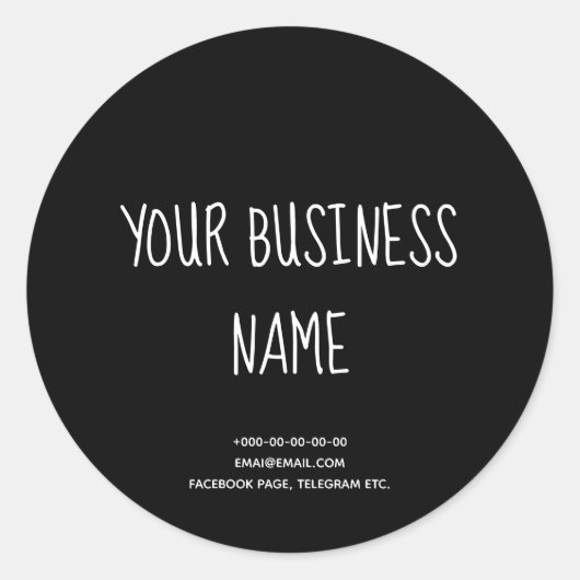 Chalkboard Stil stilvolle Kuchen, Bäckerei, handge Runder Aufkleber (Vorderseite)