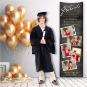 Chalkboard Stilvolle Script 5 Foto Graduation Part Banner
