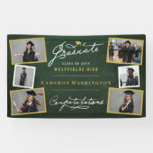 Chalkboard Stilvolle Script 6 Foto Graduation Part Banner (Horizontal)