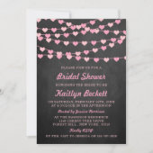 Chalkboard String Liebe Herz Brautparty Einladung (Vorderseite)