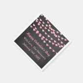 Chalkboard String Liebe Herzlichen Glückwunsch Val Serviette (Ecke)