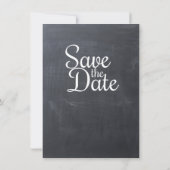Chalkboard String Light Foto | Save the Date Karte (Rückseite)