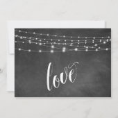 Chalkboard String Lights Brunch & Bubbly Script Einladung (Rückseite)