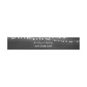 Chalkboard String Lights Hochzeit Einladungsbanderole (Flach)