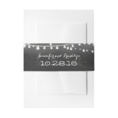 Chalkboard String Lights Hochzeit Einladungsbanderole (Vorderseite Beispiel)