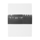 Chalkboard String Lights Hochzeit Einladungsbanderole (Rückseitenbeispiel)