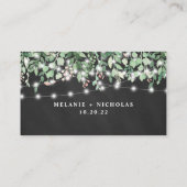 Chalkboard String Lights Hochzeit RSVP Website-Kar Begleitkarte (Rückseite)