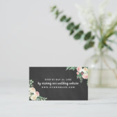 Chalkboard String Lights Hochzeit RSVP Website-Kar Begleitkarte (Stehend Vorderseite)