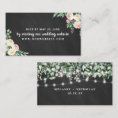 Chalkboard String Lights Hochzeit RSVP Website-Kar Begleitkarte (Vorne/Hinten)