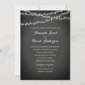 Chalkboard String Lights Hochzeitseinladung Einladung (Vorderseite)