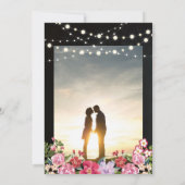 Chalkboard & String Lights zum 40. Hochzeitstag Einladung (Rückseite)