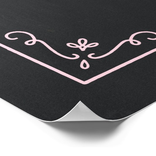 Chalkboard Style Brautparty Poster (Ecke)