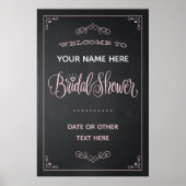 Chalkboard Style Brautparty Poster (Vorne)