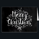Chalkboard Style Christmas Card - Schwarz/Weiß<br><div class="desc">Weihnachtskarte im Chalkboard-Stil,  schwarz/weiß</div>