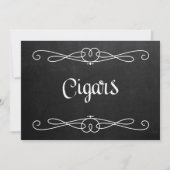 Chalkboard Style "Cigars" Hochzeitszeichen (Vorderseite)