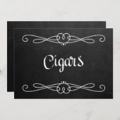 Chalkboard Style "Cigars" Hochzeitszeichen (Vorne/Hinten)