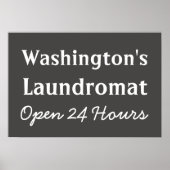 Chalkboard Style Custom Wäscherei Wall Art Print Poster (Vorne)