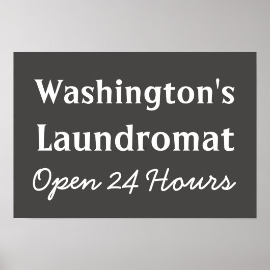 Chalkboard Style Custom Wäscherei Wall Art Print Poster (Vorne)