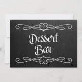 Chalkboard Style "Dessert Bar" Hochzeit (Vorderseite)
