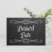 Chalkboard Style "Dessert Bar" Hochzeit (Stehend Vorderseite)