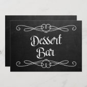 Chalkboard Style "Dessert Bar" Hochzeit (Vorne/Hinten)