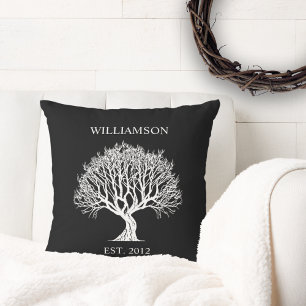 Chalkboard Style Family Tree Kissen