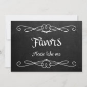 Chalkboard Style "Favors" Hochzeitszeichen (Vorderseite)