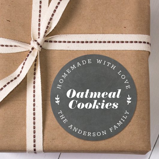 Chalkboard Style Holiday Baking Geschenk Runder Aufkleber